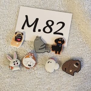 M.082- Croc charms accessories buttons, Secret Life of Pets